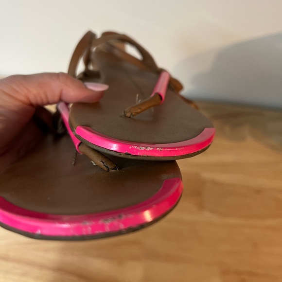 Dolce Vita sandals, hot pink and tan - Picture 6 of 8